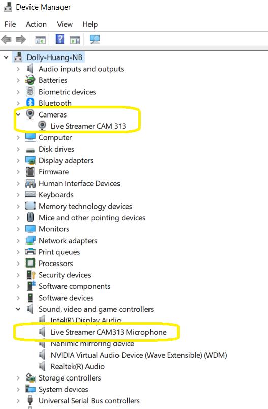 AVerMedia PW313 Webcam Support