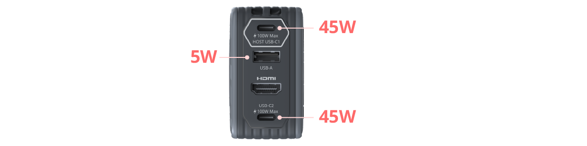 Three-port charging