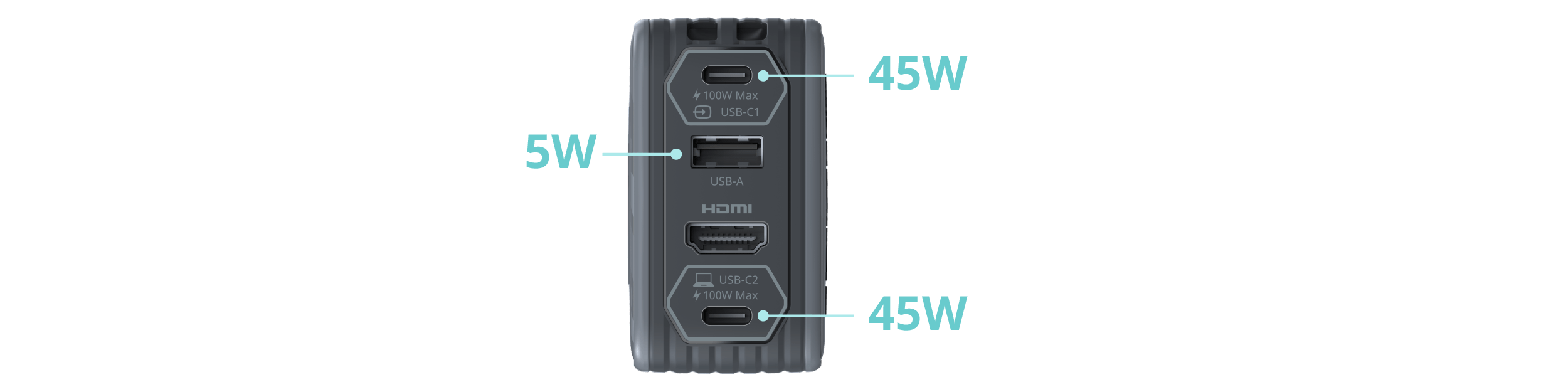 Three-port charging